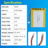 455572 3.7V Lipo Battery 2000mAh Rechargeable Lithium Polymer Pack with JST PH2.0mm Connector for Electronics