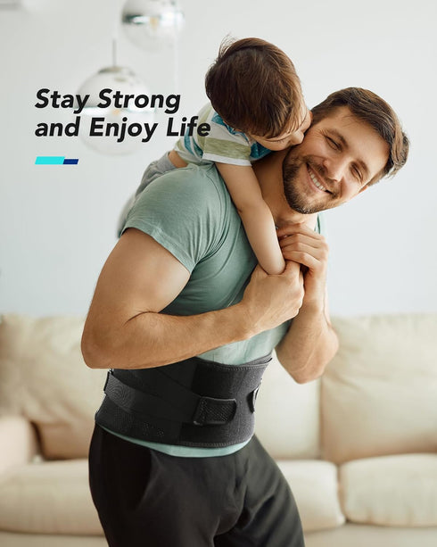 Back Brace for Women Men - Ergonomic Curved Spine Support with Carbon Fibre Splints for Lower Back Pain Relief