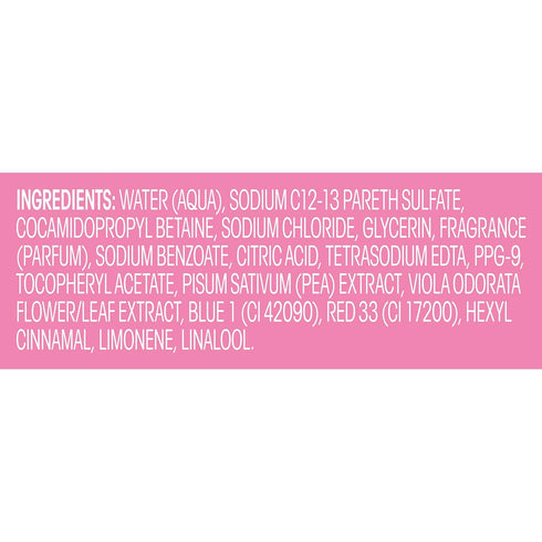 Suave Moisturizing Body Wash, Sweet Pea Violet and Vitamin E Extract, 18 Fl Oz (Pack of 6)