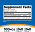 Nutricost Vitamin K2 (MK4) 240 Capsules (100mcg) - Gluten Free and Non-GMO