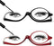 JM 2 Pairs Makeup Reading Glasses - Magnifying Flip Down Cosmetic Readers for Women with Spring Hinge +2.0