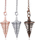3 Pieces Copper Metal Dowsing Pendulum, Divination Reiki Healing Pendulum Chain for Meditation and Yoga