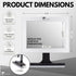 ToiletTree Products Fogless Shower Mirror with Squeegee, Adjustable Anti-Fog Bathroom Mirror