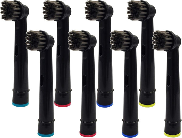 8pcs Charcoal Toothbrush Heads for Electric Toothbrush, Compatible with Pro1000 Pro3000 Pro5000 Pro7000