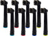 8pcs Charcoal Toothbrush Heads for Electric Toothbrush, Compatible with Pro1000 Pro3000 Pro5000 Pro7000