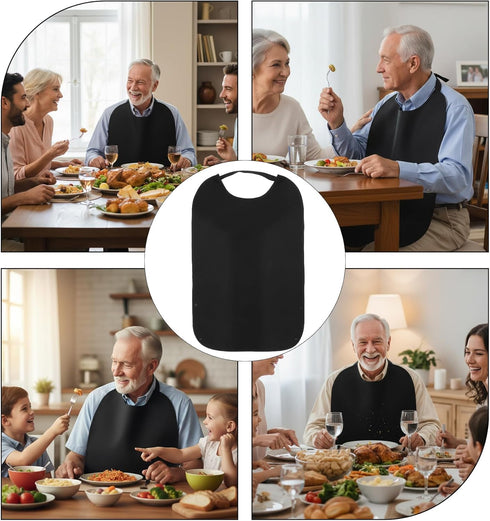 Thrymme Adult Bibs for Men, Mens Bibs for Eating Man Bib Waterproof Washable