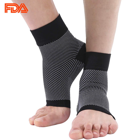 Compression Socks Foot Sleeves 20-30mmhg with Arch Support for Men & Women, Best for Plantar Fasciitis & Swelling