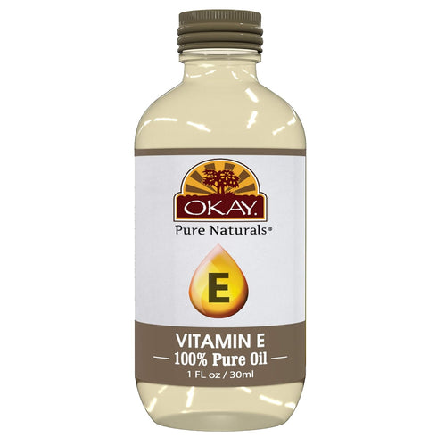 Okay Vitamin E Oil, All Natural, 1 Fl Oz, For All Hair Textures & Skin Types