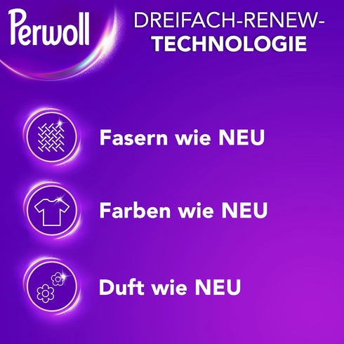 Perwoll (19 All-in-1 Caps Black Detergent Washes) | Detergent | Caps Gently Clean and Renew Colors & Fibers | For All