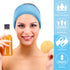 Whaline 4 PCS Spa Headband, Stretch Terry Cloth Makeup Hair Band for Sport Yoga Shower (Blue)