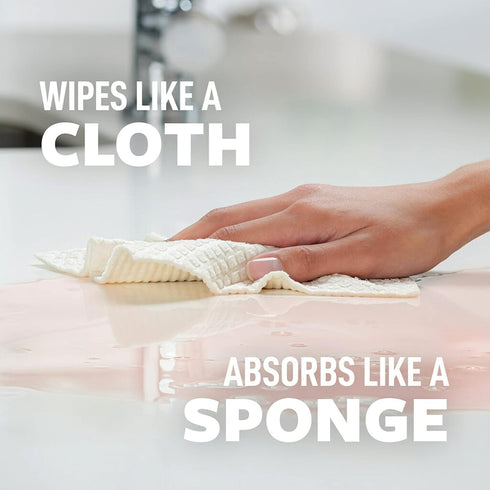 Scotch-Brite Greener Clean Sponge Cloth, Plant-Based Kitchen Cleaning Cloths for Washing Dishes, 2 Cloths