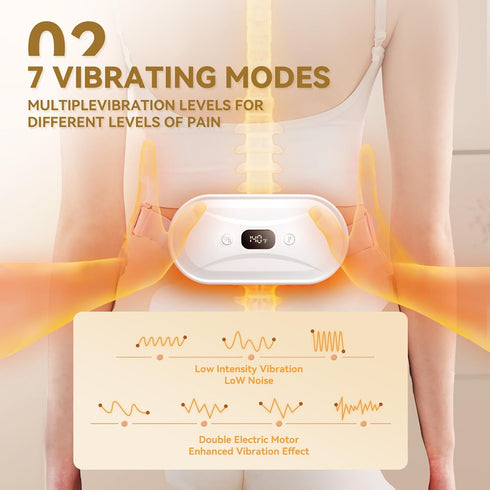 PVOGRT 7 7 Portable Electric Heating Pad for Period Cramps, Menstrual Heating Pads with Heat Levels and Vibrating Modes