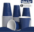 Party Solids 18 Oz 100 Pack Navy Plastic Cups For Party Supplies | Navy Disposable Cups Plastic | Disposable Drinkware