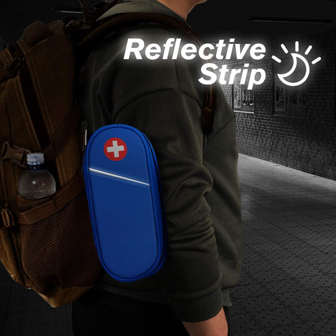 SITHON EpiPen Medical Carrying Case - Insulated Travel Medication Organizer Bag for 2 EpiPens, Asthma Inhaler, Allergy