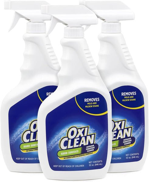 OxiClean Outdoor Multipurpose Ready to Use Cleaning Products, Cleaner for Concrete, Vinyl, 32 Fl Oz - 3 Pack