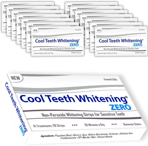 Natural Teeth Whitening Strips - Sensitive Teeth White Strips, No Peroxide, No Bleach