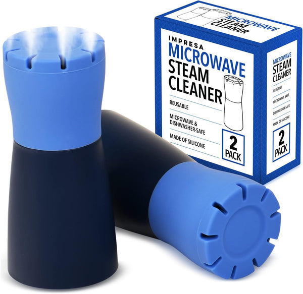 IMPRESA Over-the-Range Microwave Steam Cleaner, 2 Pack for Quick Effortless Cleaning - Just Add Vinegar and Water