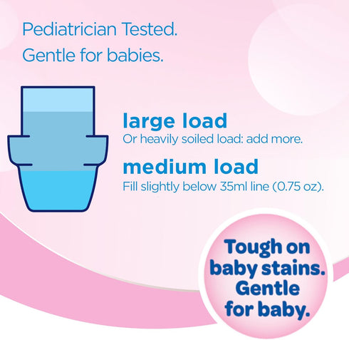 all Liquid Laundry Detergent, 2X Concentrated, Gentle for Baby, Hypoallergenic & Free Of Dyes, 100 Loads