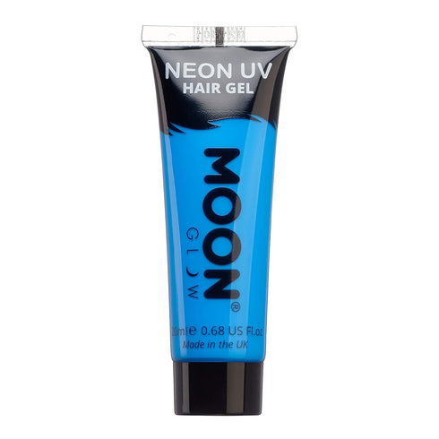Moon Glow Blacklight Neon UV Hair Gel - 0.67oz Intense Blue – Temporary Wash Out Hair Color - Spike and Glow!
