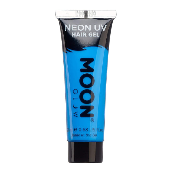 Moon Glow Blacklight Neon UV Hair Gel - 0.67oz Intense Blue – Temporary Wash Out Hair Color - Spike and Glow!