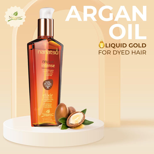 naissant Elixir Argan Oil Hair Treatment | Frizz Control, Heat and UV Protection, 4 Fl Oz