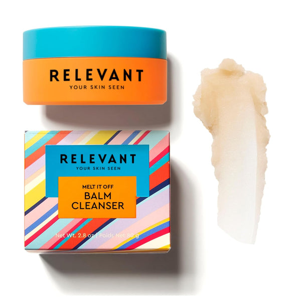 RELEVANT Melt-It-Off Cleansing Balm - Hydrating Makeup Remover Balm for Waterproof Makeup, Anti-Aging Plant-based