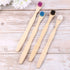 Scraper Bamboo Brush for Adults, Oral Deep Cleaning Toothbrush, 4pcs (White Blue Black Violet)