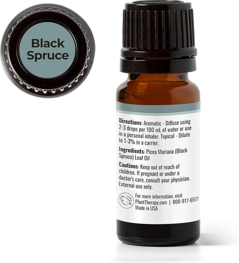 Plant Therapy Black Spruce Essential Oil 10 mL (1/3 oz) - 100% Pure, Undiluted, Therapeutic Grade Oil