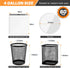 Small Trash Bags, 4 Gallon, 60 Count, Drawstring, Unscented, White Trash Can Liners