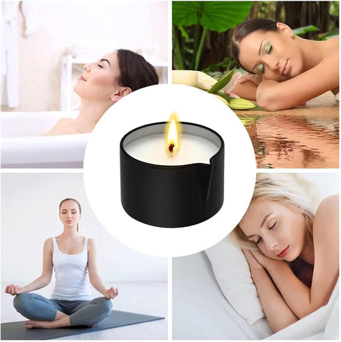 Sariiraw 6 Pack Set, Massage Oil Candles Low Temp Soy Based Massage Candles for Massage Therapy, Relaxation & Skin