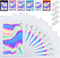350 Pcs Holographic Bags with Front Window, 4x6 Inch Reclosable Ziplock Packing Bags, White Mylar Bags for Food Storage