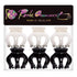 RC ROCHE ORNAMENT 6 Pcs Womens Pumpkin Hair Secure Claw Clips - Medium Black and White