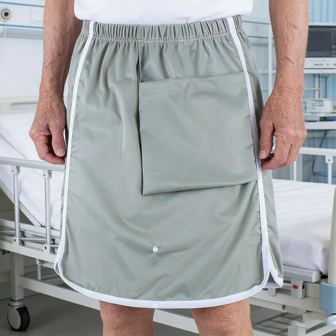 Lorilida Unisex Diaper Cover for Men Women Waterproof Urine Skirt Zipper Side Wearable Incontinence Bed Pads