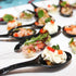 Kingrol 200 Disposable Plastic Appetizer Spoons for Desserts, Soups, Sushi, Dipping Sauces