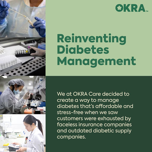Okra Pro Glucose Monitor Kit - Syncs with Free App, Includes Meter, Test Strips, Lancets, Lancing Device, Carry Case