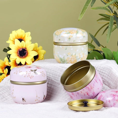 Body Powder Puff and Container for Dusting Powder, Women s Travel Powder Puff (Sakura)