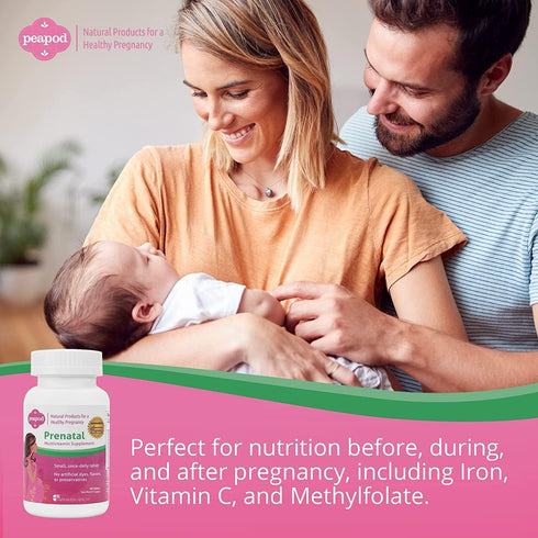 Fairhaven Health Peapod Prenatal Multivitamin, 1 Per Day, Light Vanilla Flavor, 2 Month Supply