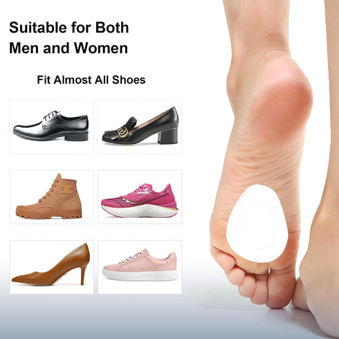 4 Pair Metatarsal Pads for Women, Gel Self Adhesive Foot Pads for Pain Relief, Easy to Clean & Reusable