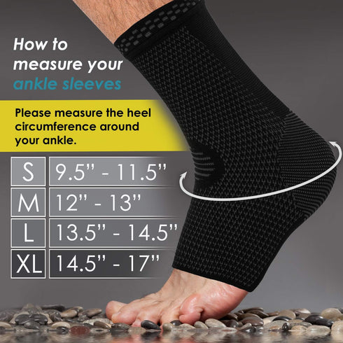 POWERLIX Legs Orthopedic Brace Compression Support Sleeve (Pair) for Swelling, Sprain, Plantar Fasciitis, Arthritis