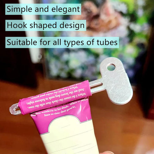 Luoyuanjia 4 Toothpaste Squeezer, Pcs Metal Manual Toothpaste Squeezer Roller Stainless Steel Tube Squeezer Toothpaste