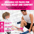 2 Pack Reusable Gel Ice Packs for Injuries, Flexible Hot and Cold Pack for Pain Relief, Large Pink