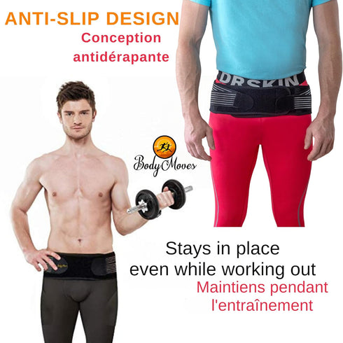 BodyMoves Sacroiliac Si Joint Hip Belt PLUS Extension - Stabilizing Brace for Inflammation Sciatica Pain Relief