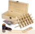 Wooden Essential Oil Storage Box, 32 Slots Display Organizer for 5 to 15 ml Bottles, Nail Polish Collection Holder