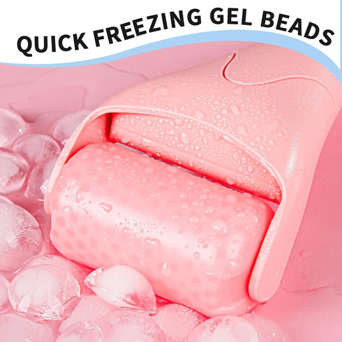 Teenitor Pink Ice Roller for Face, Eye Roller for Puffy Eyes, Facial Roller Spa Self Care Tools for Women