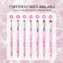 Ivy L Premium 2 Way French Gel Acrylic Nail Art Kolinsky Brush with Dotting Tool, Size #6, Pink Marble