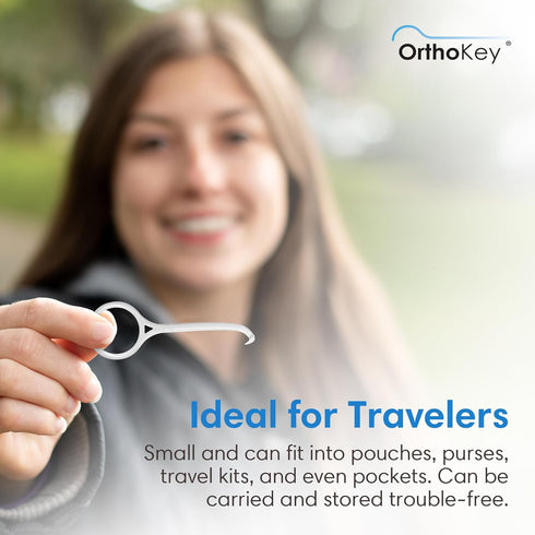 OrthoKey Aligner Remover, Versatile Clear Aligner & Retainer Removal Tool, Portable & Durable (White, 1-Pack)