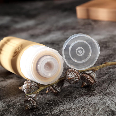 TSA Approved Travel Bottles for Toiletries, 3oz Leak Proof Refillable Silicone Containers for Shampoo Conditioner