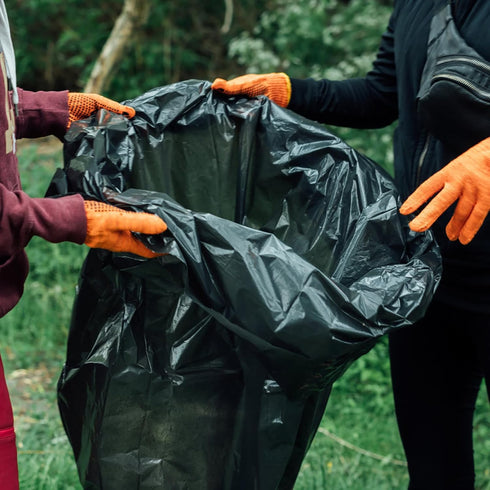 18 Gallons Large Black Recycling Trash Bags - 100 Counts