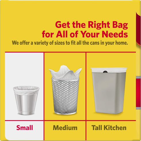 4 Gallon Trash Bags, 150 Small Mini Garbage Bags, 17" x 18" Clear Waste Basket Liners, Bulk Plastic Bathroom