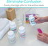 Vive Stackable Pill Organizer Tower with Pill Cutter for Vitamins, 7 Days 4 Times a Day